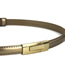 Fashion Champagne Gold Leather Belt With Metal Buckle