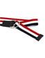 Fashion Red And White Navy Blue 125cm Long Striped Canvas Double-loop Wide Girdle