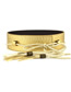 Fashion Gold Faux-leather Rope Tassels With Wide Girdle