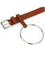 Fashion White Wide Belt In Leather With Metal Square Buckle