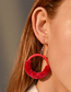 Fashion Rose Powder Resin Plush Round Drop Earrings