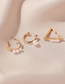 Fashion Gold Alloy Inlaid Pearl Cutout Ear Cuff Set