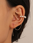 Fashion Silver Alloy Pearl Tassel Ear Cuff