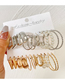 Fashion Gold-2 Alloy Diamond Geometric Shell Tassel Earring Set