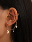 Fashion Gold Alloy Diamond Star And Moon Chain Integrated Ear Cuff