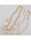 Fashion Two Piece Set Alloy Geometry Round Crescent Chain Necklace Set