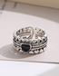 Fashion Silver Alloy Geometric Heart Open Ring
