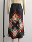 Fashion Black Background Geometric Print Skirt