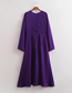 Fashion Purple Satin Knotted Dress