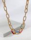 Fashion 14# Alloy Geometric Chain Bead Necklace