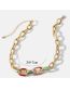 Fashion 13# Alloy Geometric Chain Bead Necklace