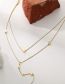 Fashion 1# Alloy Geometric Ball Pearl Chain Necklace