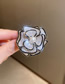 Fashion Brooch - Silver (numbers) Alloy Set With Zirconium Pearl Flower Number Brooch