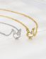 Fashion Rabbit Necklace (platinum Gold) Bronze Zirconium Rabbit Necklace