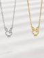 Fashion Rabbit Necklace (platinum Gold) Bronze Zirconium Rabbit Necklace