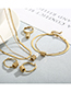 Fashion Ring Titanium Steel Ring Flat Snake Bone Necklace Stud Ring Bracelet Set
