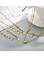 Fashion 1# Titanium Steel Geometric Diamond Ring Bracelet Earrings Earrings Necklace Set