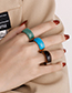 Fashion 1# Titanium Half Bound Geometric Ring
