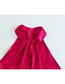 Fashion Rose Red Satin Halterneck Suspender Skirt