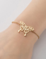 Fashion Steel Color Stainless Steel Openwork Origami Butterfly Bracelet