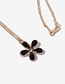 Fashion Gold Alloy Drip Oil Flower Necklace