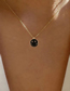 Fashion Gold Alloy Drip Oil Smiley Necklace