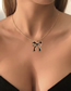 Fashion Gold Alloy Drop Oil Bow Necklace