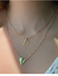 Fashion 4# Alloy Geometric Triangle Double Layer Necklace