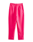 Fashion Rose Red Woven Straight-leg Trousers