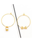 Fashion Nine-character Earring Diameter 20mm Wire Diameter 0.7 18k Real Gold Copper Gold Plated Hoop Earrings Diy Materials