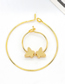 Fashion Nine Character Earrings Diameter 45mm Wire Diameter 0.7 14k Real Gold Copper Gold Plated Hoop Earrings Diy Materials