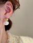 Fashion Gold Geometric Oval Pearl Stud Earrings