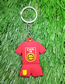 Fashion Spain Plastic Geometric Football Jersey Keychain