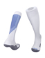 Fashion White/blue Kids One Size Polyester Cotton Wear-resistant Long Tube Football Socks