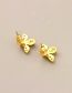 Fashion Little Bee Earrings Copper Bee Stud Earrings With Diamonds