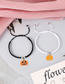 Fashion Flat Knot Halloween Black And White D Section Cord Braided Oil Pumpkin Bracelet Set