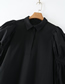 Fashion Black Polyester Lapel Dress