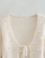 Fashion White Crystal-embellished Sweater Knitted Top