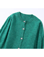 Fashion Green Jeweled Button Sweater Cardigan
