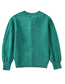 Fashion Green Jeweled Button Sweater Cardigan