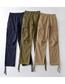 Fashion Army Green Polyester Pocket Cargo Pants