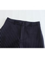 Fashion Black Striped Straight-leg Trousers