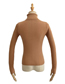 Fashion White Polyester Knitted Turtleneck Sweater