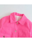 Fashion Pink Solid Buttoned Lapel Jacket