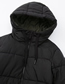 Fashion Black Polyester Cotton Zip Hooded Jacket