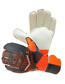 Fashion Orange Pu Geometric Football Latex Gloves