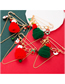 Fashion Santa Claus Alloy Chain Tassel Drop Oil Bell Santa Claus Christmas Hat Pin