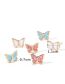Fashion Color Alloy Drip Butterfly Stud Earrings Set