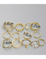 Fashion Silver [13 Packs] Alloy Geometric Open Ring Set