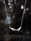 Fashion White Gold Feather Necklace Brass And Diamond Feather Necklace